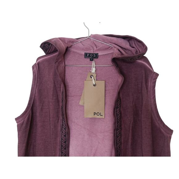 New with tags Pol POL Women’s Hoodie Jacket Open Front Oversized Boho SZ S - Picture 7 of 14
